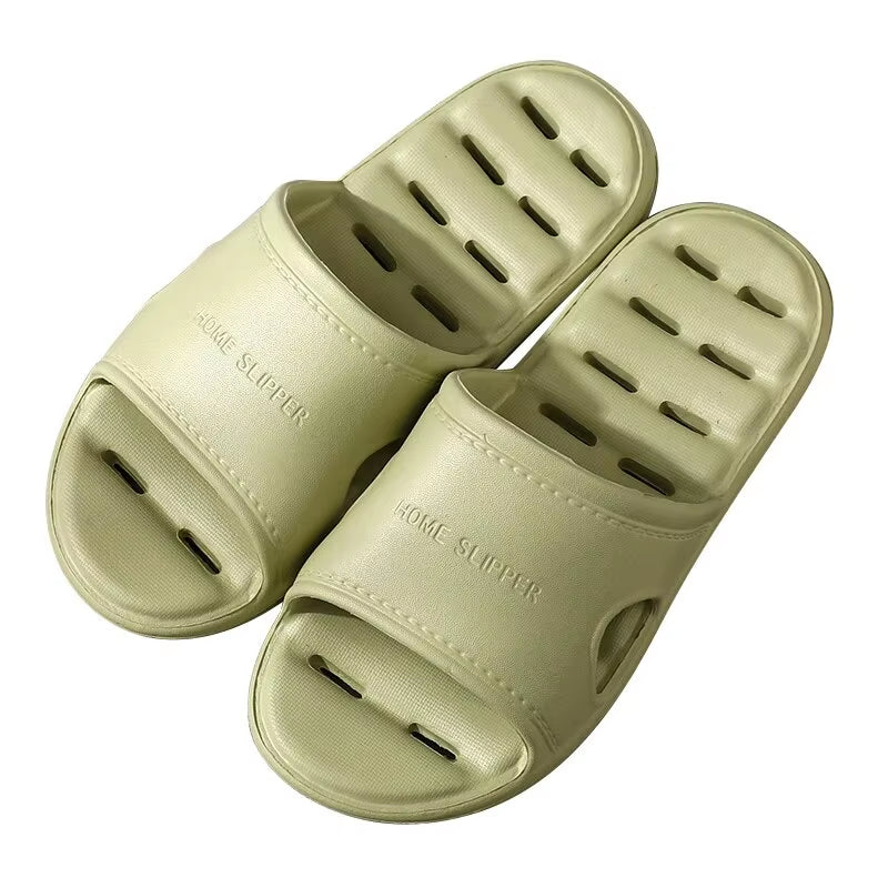 Unisex EVA Non Slip Soft Bottom Leaking Shower Man Woman Home Slippers Punching Bathroom Quick Drying Slipper