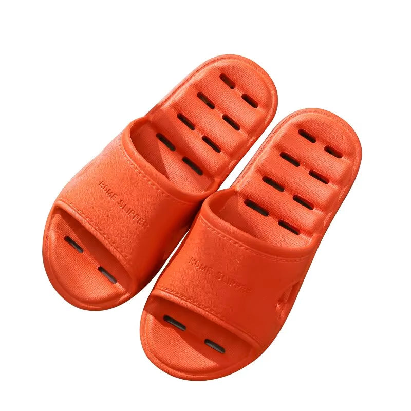 Unisex EVA Non Slip Soft Bottom Leaking Shower Man Woman Home Slippers Punching Bathroom Quick Drying Slipper