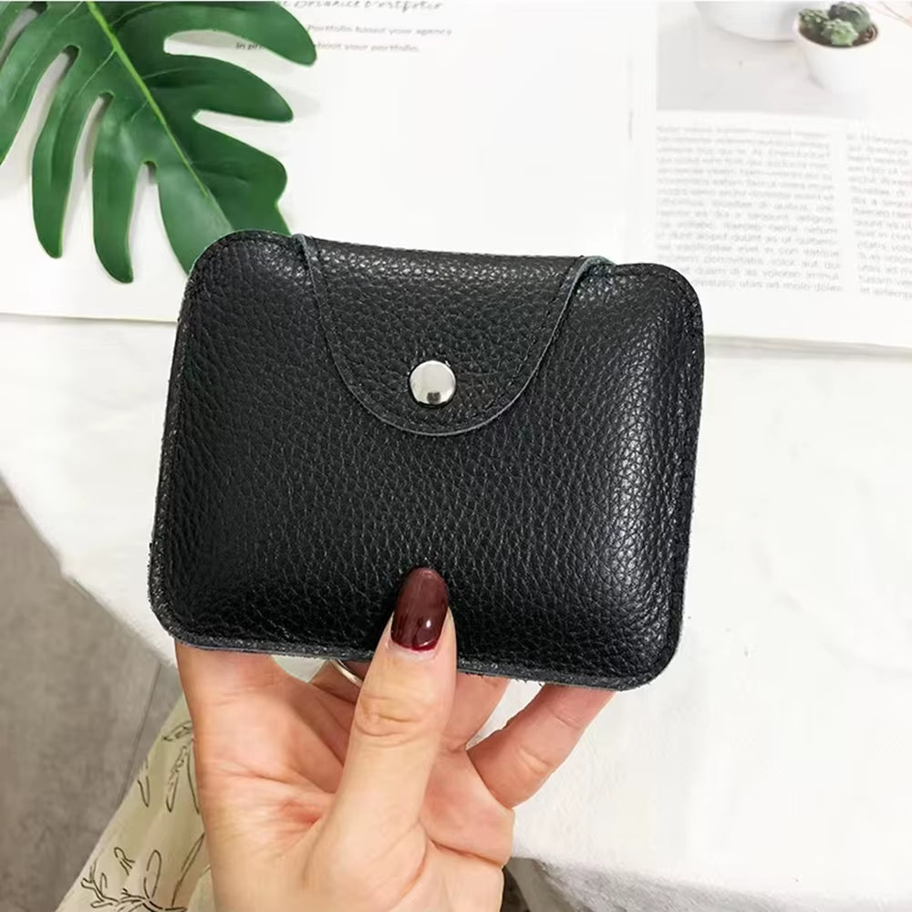100% Genuine Leather Card Sleeve Custom Name DIY Slim Business Card Holder Personalize Letters Mini Purse Women Men Short Wallet