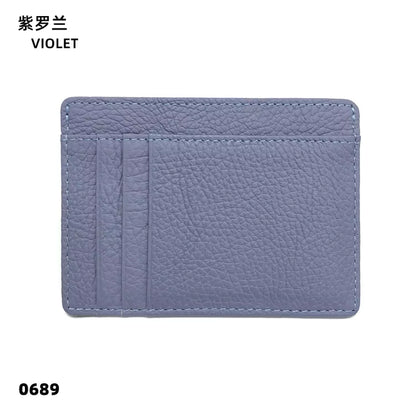 Cowhide Slim Wallet Customize Initials Women Men Card Holder Luxury Genuine Leather Personalize Letters Credit Card Case Sleeve