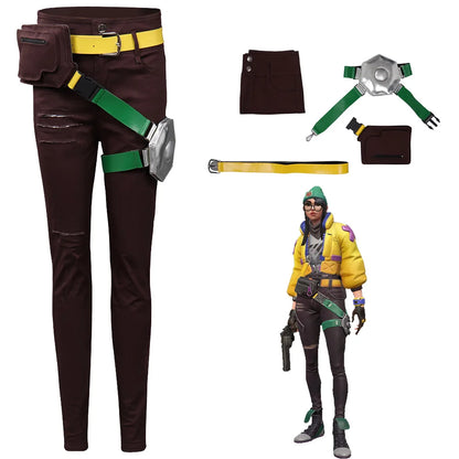 Valorant Killjoy Cosplay Costume Coat Bag Pants Women Outfits Halloween Carnival Suit