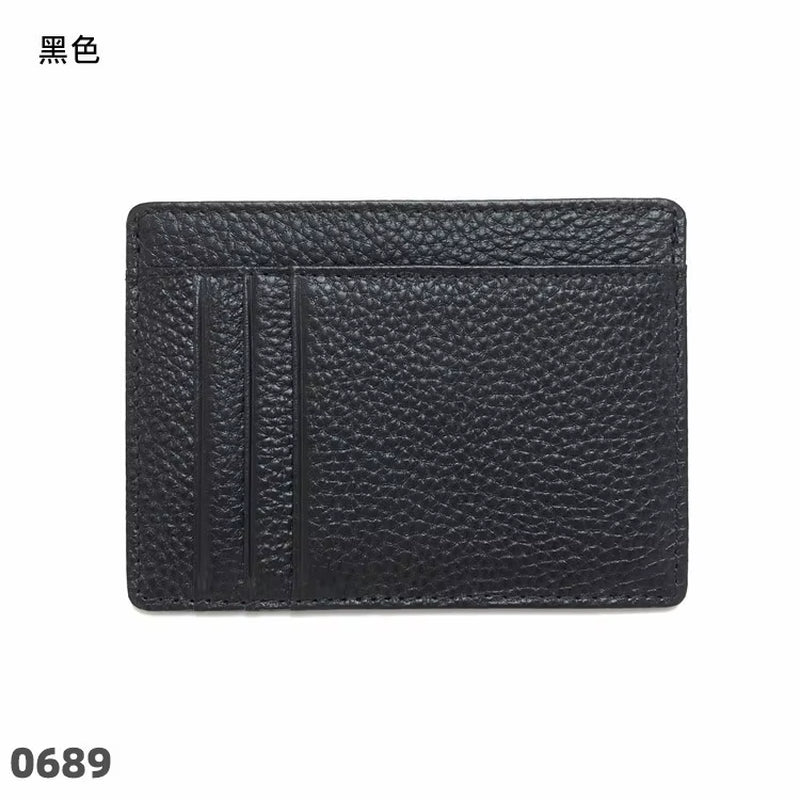 Cowhide Slim Wallet Customize Initials Women Men Card Holder Luxury Genuine Leather Personalize Letters Credit Card Case Sleeve