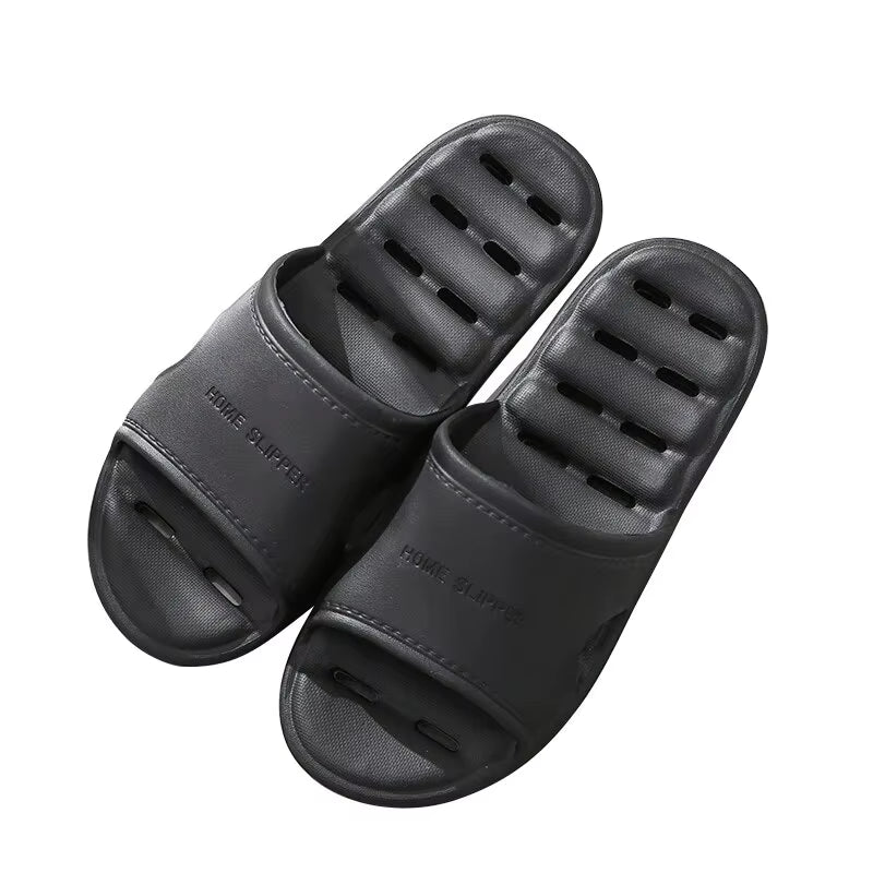 Unisex EVA Non Slip Soft Bottom Leaking Shower Man Woman Home Slippers Punching Bathroom Quick Drying Slipper