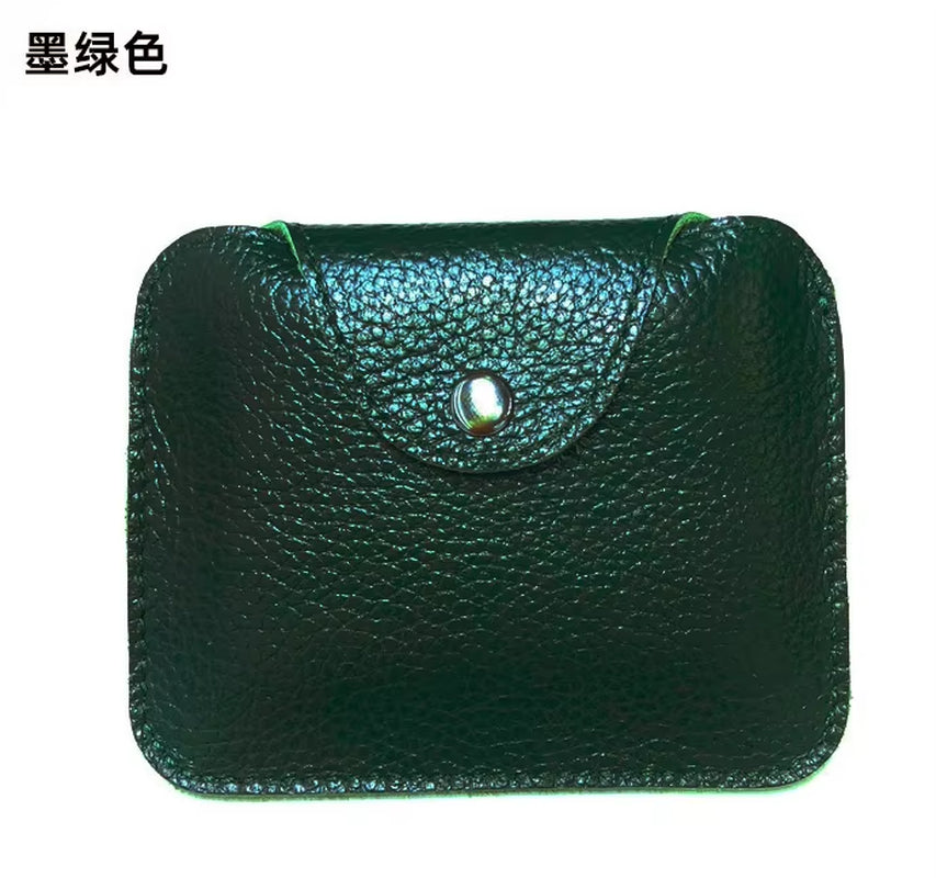 100% Genuine Leather Card Sleeve Custom Name DIY Slim Business Card Holder Personalize Letters Mini Purse Women Men Short Wallet