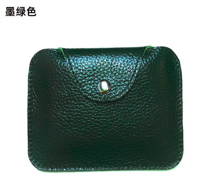 100% Genuine Leather Card Sleeve Custom Name DIY Slim Business Card Holder Personalize Letters Mini Purse Women Men Short Wallet