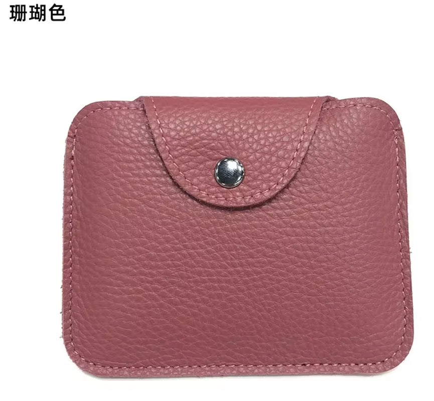 100% Genuine Leather Card Sleeve Custom Name DIY Slim Business Card Holder Personalize Letters Mini Purse Women Men Short Wallet