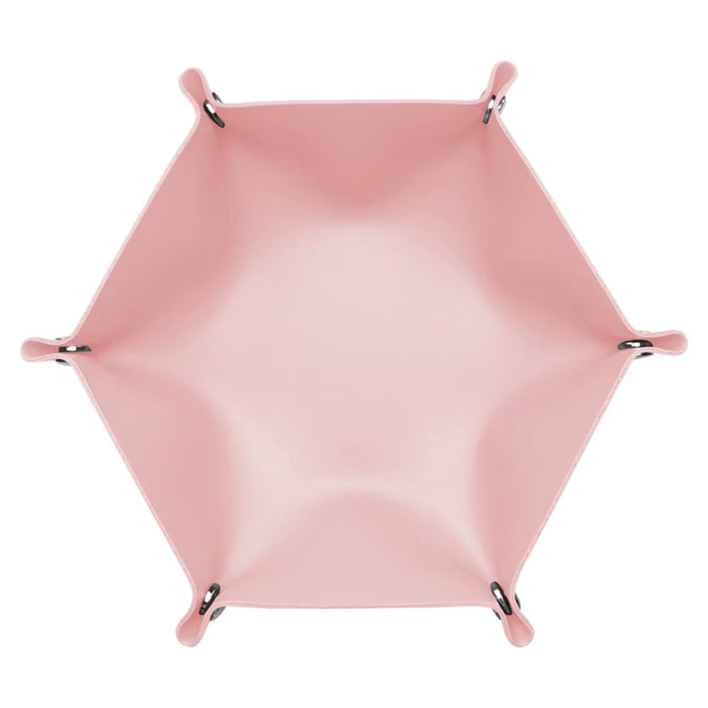 Hotel PU Leather Storage Tray Custom Logo Letters Dice Tray Hexagonal Cosmetics Key Jewelry Box Desktop Organizer Home Decor