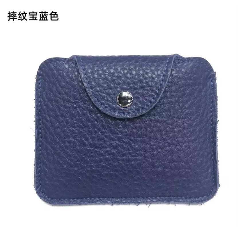 100% Genuine Leather Card Sleeve Custom Name DIY Slim Business Card Holder Personalize Letters Mini Purse Women Men Short Wallet