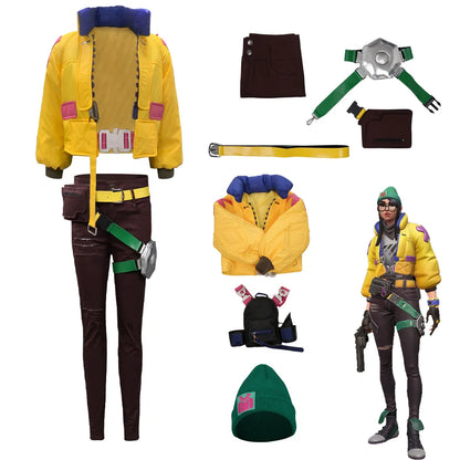 Valorant Killjoy Cosplay Costume Coat Bag Pants Women Outfits Halloween Carnival Suit