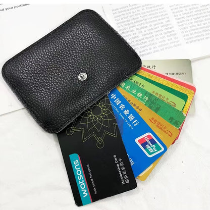 100% Genuine Leather Card Sleeve Custom Name DIY Slim Business Card Holder Personalize Letters Mini Purse Women Men Short Wallet