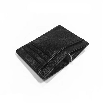 Cowhide Slim Wallet Customize Initials Women Men Card Holder Luxury Genuine Leather Personalize Letters Credit Card Case Sleeve