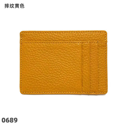 Cowhide Slim Wallet Customize Initials Women Men Card Holder Luxury Genuine Leather Personalize Letters Credit Card Case Sleeve