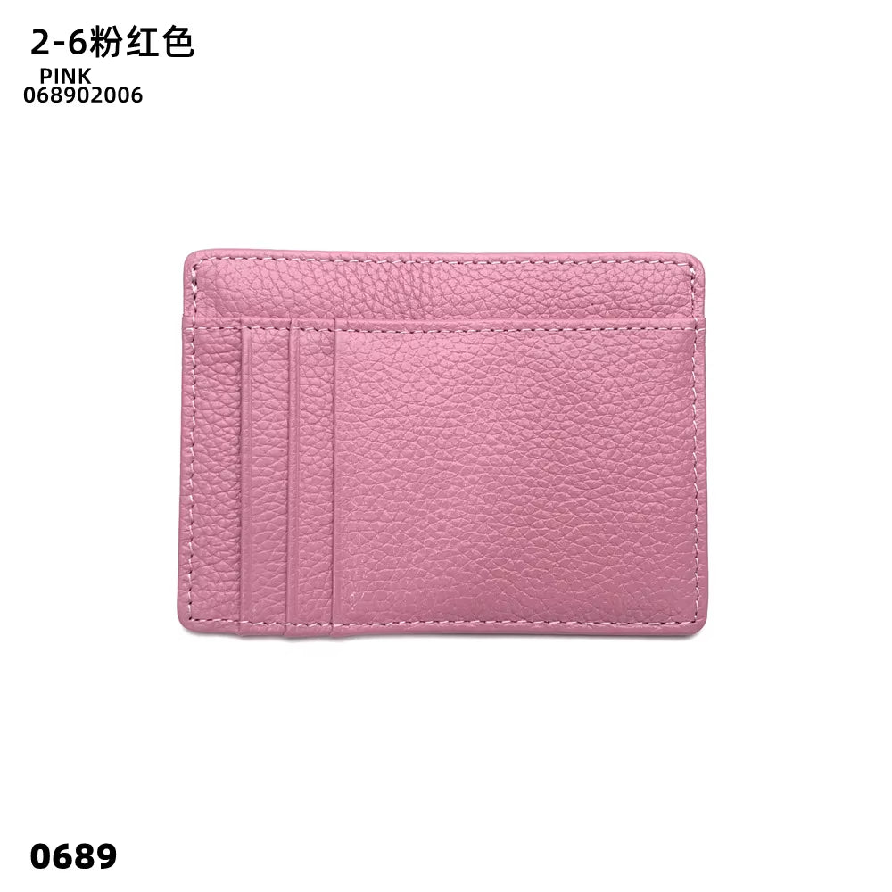 Cowhide Slim Wallet Customize Initials Women Men Card Holder Luxury Genuine Leather Personalize Letters Credit Card Case Sleeve