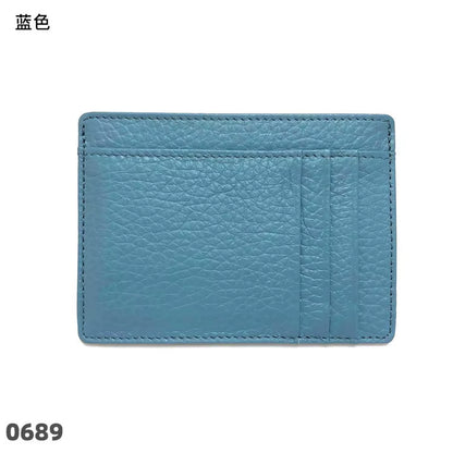 Cowhide Slim Wallet Customize Initials Women Men Card Holder Luxury Genuine Leather Personalize Letters Credit Card Case Sleeve
