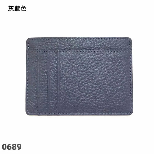 Cowhide Slim Wallet Customize Initials Women Men Card Holder Luxury Genuine Leather Personalize Letters Credit Card Case Sleeve