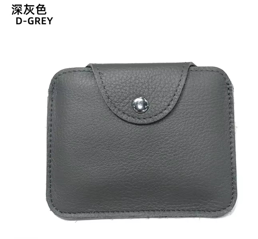 100% Genuine Leather Card Sleeve Custom Name DIY Slim Business Card Holder Personalize Letters Mini Purse Women Men Short Wallet