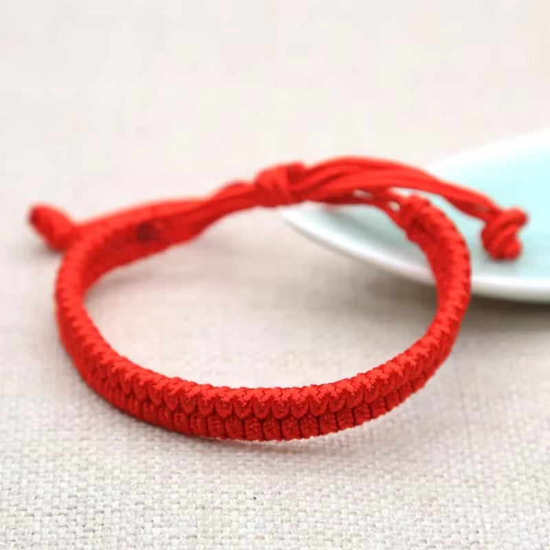 1-10Pcs Tibetan Thread Buddhist Bracelet Bangles Adjustable for Women Handmade Knot Amulet Red Rope Lucky Bracelet Charm Jewelry