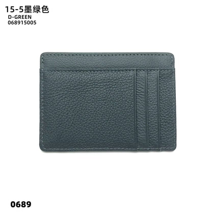 Cowhide Slim Wallet Customize Initials Women Men Card Holder Luxury Genuine Leather Personalize Letters Credit Card Case Sleeve