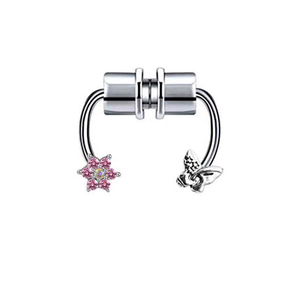 New U Shaped Stainless Steel Fake Nose Ring Hip Hoop Septum Rock Magnet Nose Piercing Punk Piercing Body Jewelry Free Shipping